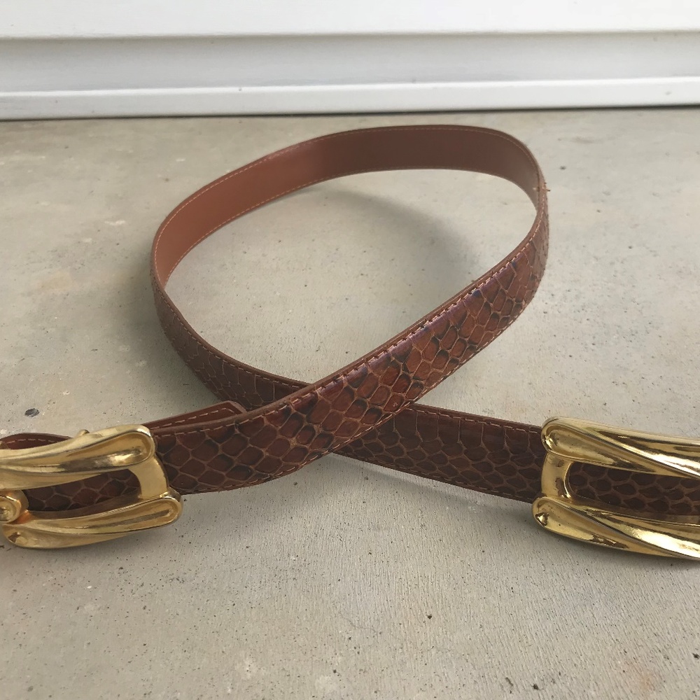 RITZ Women Belt Genuine Snake Skin Leather Ladies - Picture 5 of 8